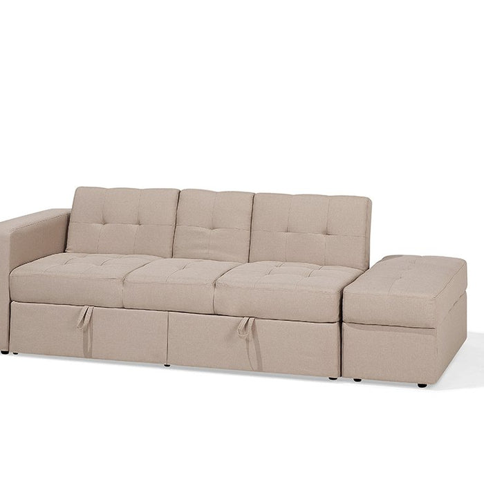 Beliani - FALSTER - Slaapbank 3-zits - Beige - Polyester