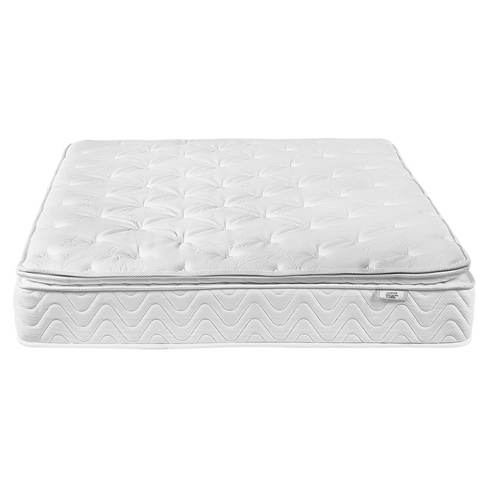 Beliani-LUXUS-Pocketveringmatras-Crème-160 x 200 cm-Polyester