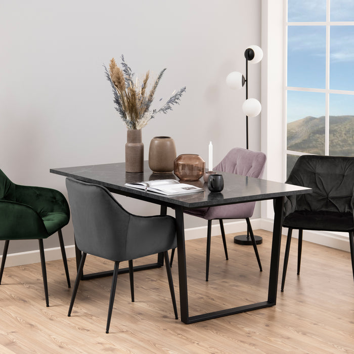 by fonQ Hein Eettafel 160 x 90 cm - Zwart