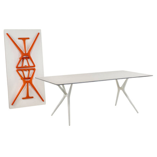 Kartell Spoon Eettafel - 160 x 80 cm - Wit