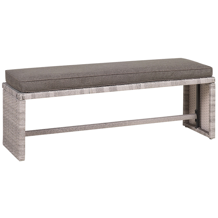 Beliani - VITERBO - Loungeset voor 8 - Grijs - PE rotan