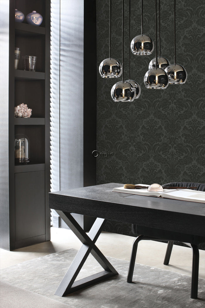 Origin Wallcoverings behang ornamenten zwart - 347043 - 53 cm x 10,05