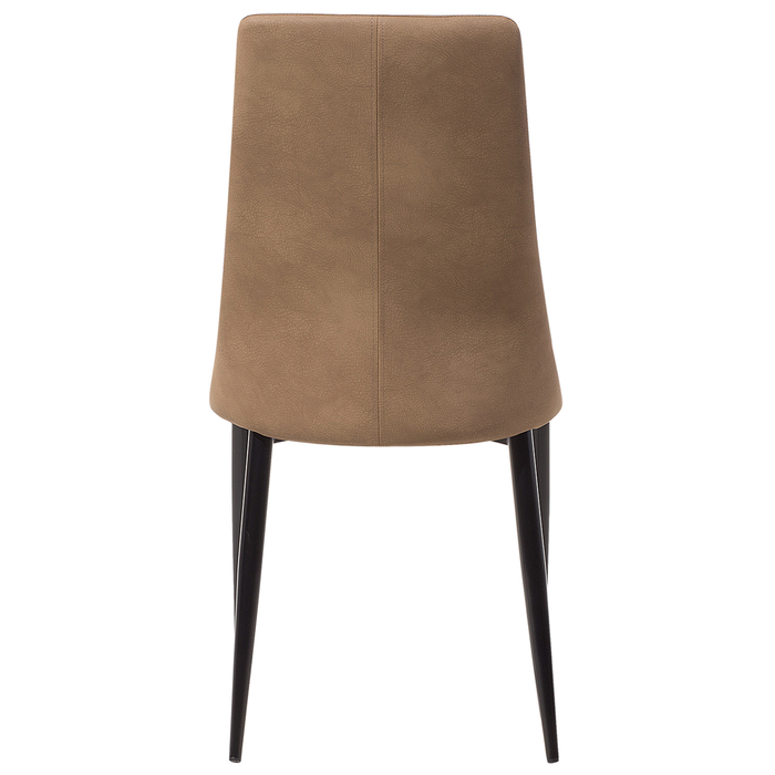 Beliani - CLAYTON - Eetkamerstoel - Goudbruin - Kunstleer