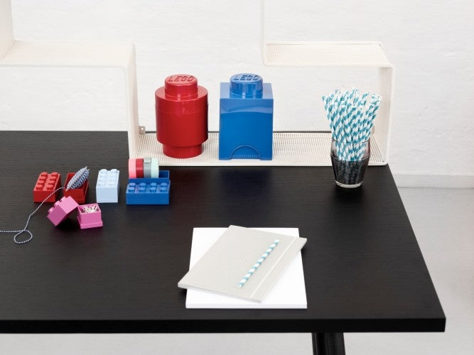 LEGO - Opbergbox Brick 1 Rond, Rood - LEGO