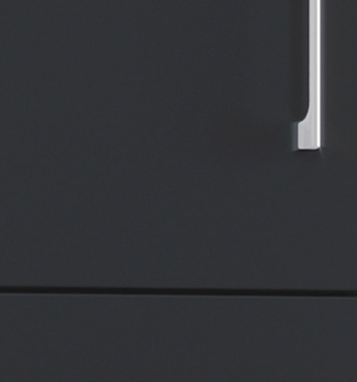 Hioshop VCB6 badkamerkast hoog met 2 deuren, zwart.