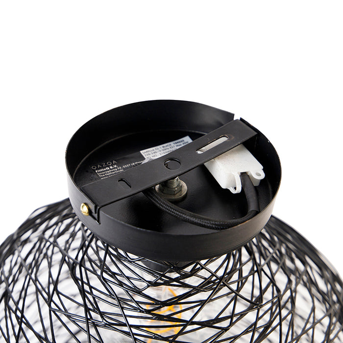 QAZQA Plafondlamp sarella - Zwart - Design - D 290mm