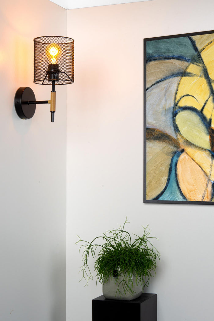 Lucide BASKETT Wandlamp - Zwart
