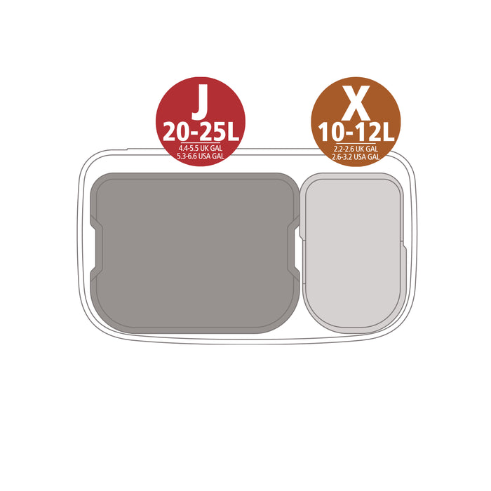 Brabantia Bo Touch Bin Afvalemmer 34 Liter (11+23 Liter) - Orange