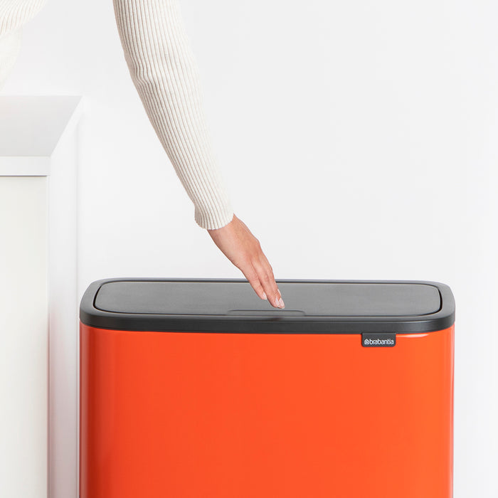 Brabantia Bo Touch Bin Afvalemmer 34 Liter (11+23 Liter) - Orange