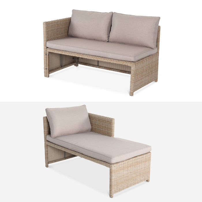 sweeek - Wicker tuinset, 6 plaatsen