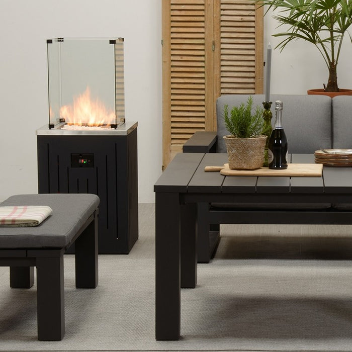 Cozy living sfeerhaard Lagos 51x51 cm. - Carbon Black - Incl. Glasset