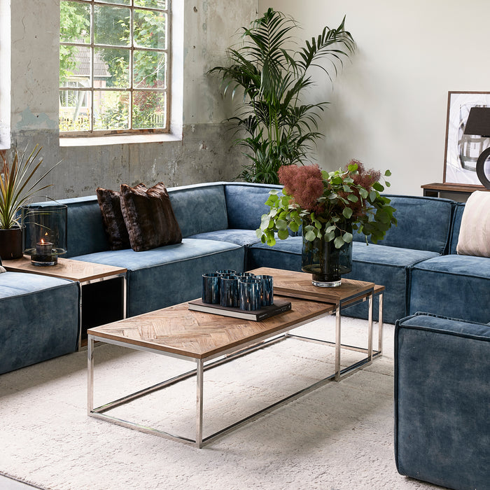 Riviera Maison RM Mosaic Votive dark blue M - 10.0x10.0x13.0 cm