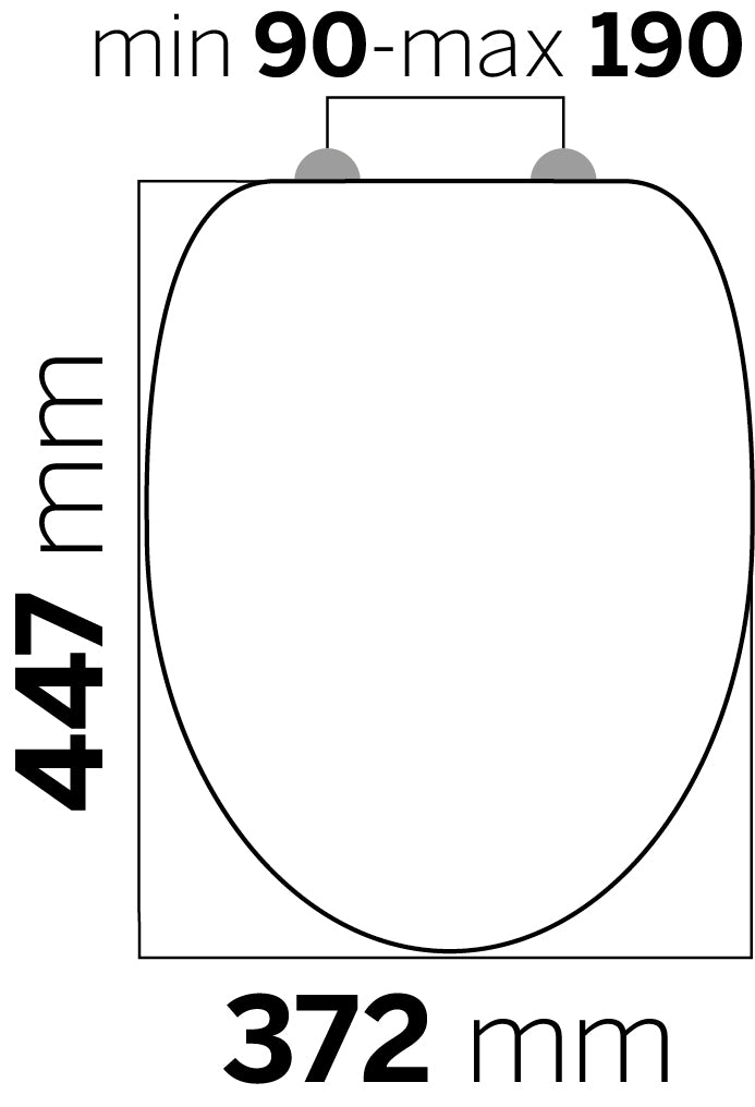 Tiger Blade Toiletbril met Deksel Duroplast - Wit