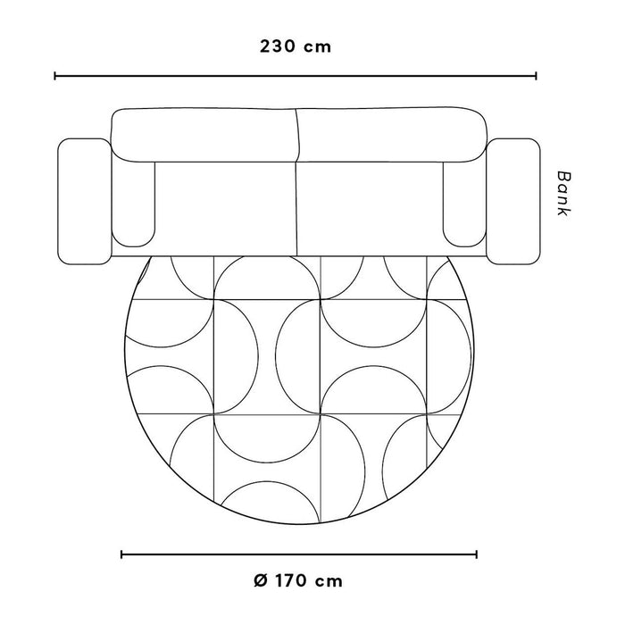 Linie Design Magnetize Vloerkleed Stone