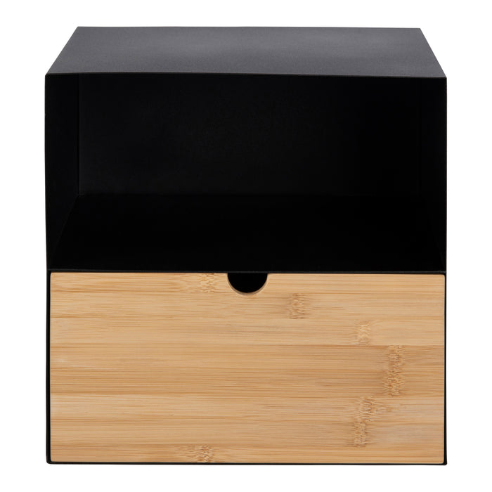 by fonQ basic Box Nachtkastje B 30 cm - Zwart/Bruin