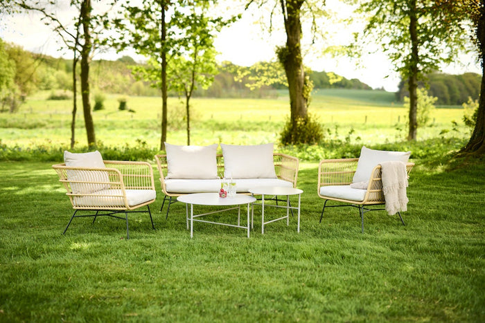 Lisomme Mila metalen tuin salontafel grijs - Ø 50 cm