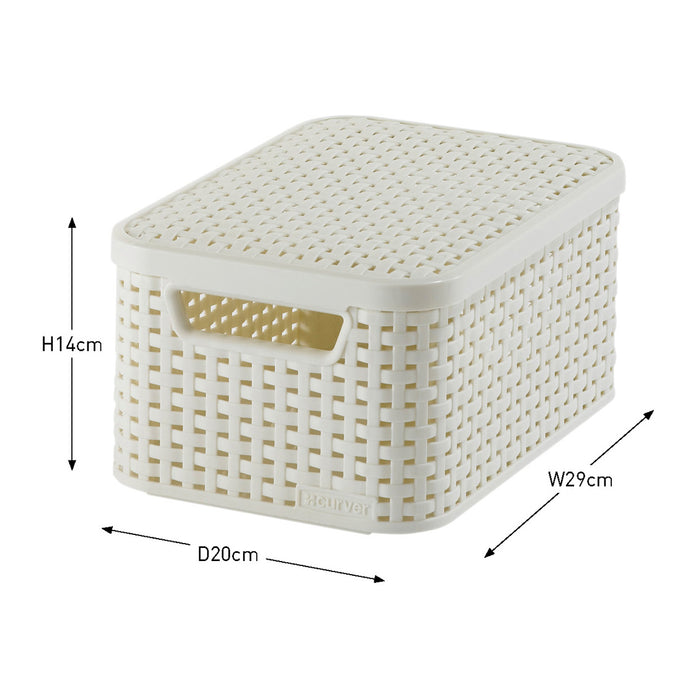 Curver Style Opbergmand S met Deksel - Set van 3