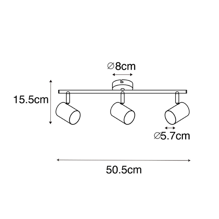 QAZQA Moderne plafondlamp staal 3-lichts verstelbaar - Jeana