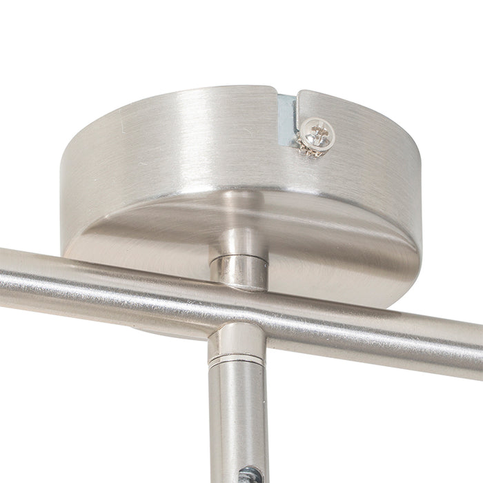 QAZQA Moderne plafondlamp staal 3-lichts verstelbaar - Jeana