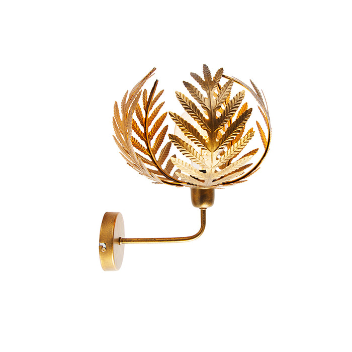 QAZQA Vintage wandlamp goud 25 cm - Botanica