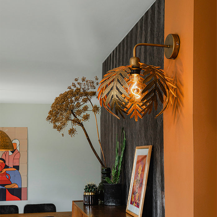 QAZQA Vintage wandlamp goud 25 cm - Botanica