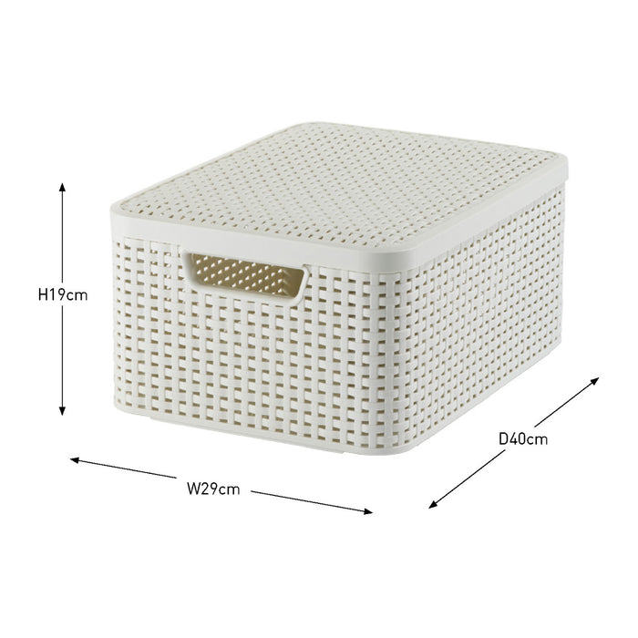 Curver Style Opbergmand M met Deksel - Set van 3