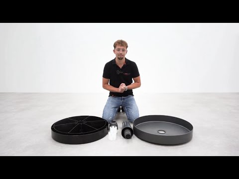 Helcosol vulbare parasolvoet rond antraciet - 70 kg.