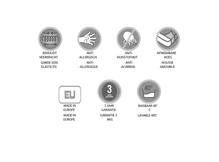 Bopita matras 60x120x10 cm met afneembare hoes - HR40