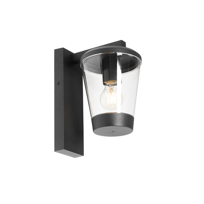 QAZQA Moderne buiten wandlamp zwart IP44 - Joren