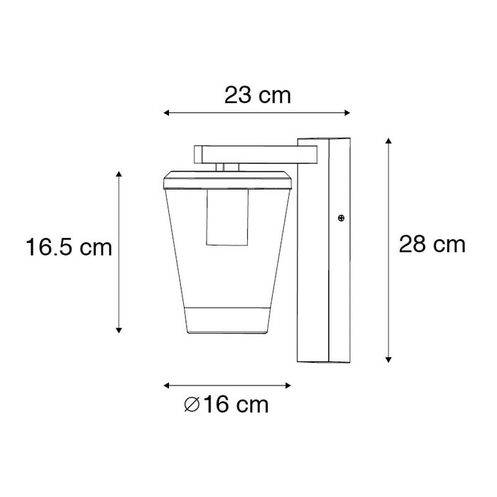 QAZQA Moderne buiten wandlamp zwart IP44 - Joren