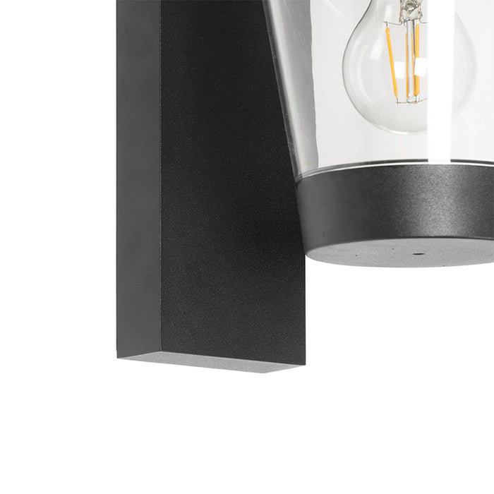 QAZQA Moderne buiten wandlamp zwart IP44 - Joren