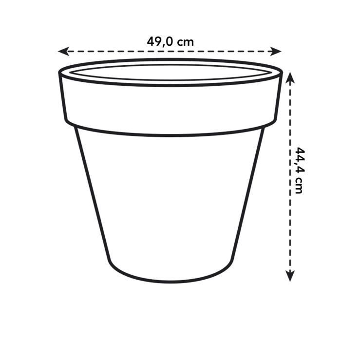 ELHO Bloempot - Pure Round Grass 50 - Groen - Ø 48,3 x H 44 cm