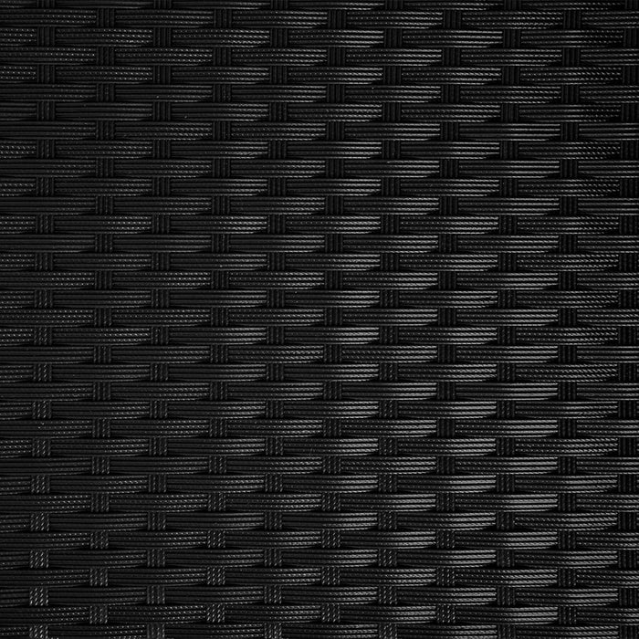 tectake® 2 Wicker tuinstoelen met 4 kussenhoezen - Zwart|Beige