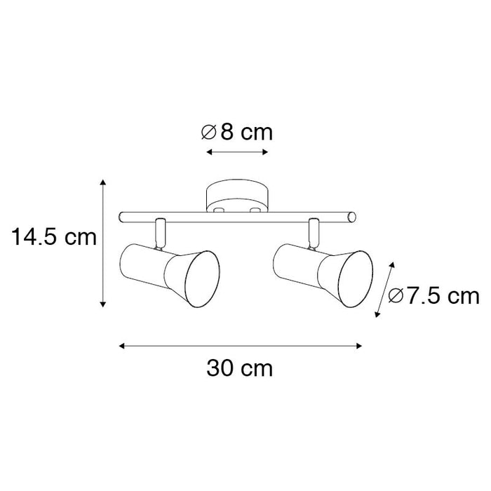 QAZQA Plafondspot brons draai- en kantelbaar - Karin 2