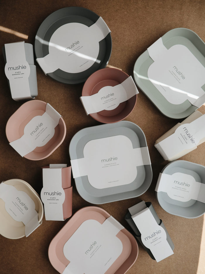 Mushie kommetjes vanille set van 2 (Ø 13 centimeter x 5 centimeter)