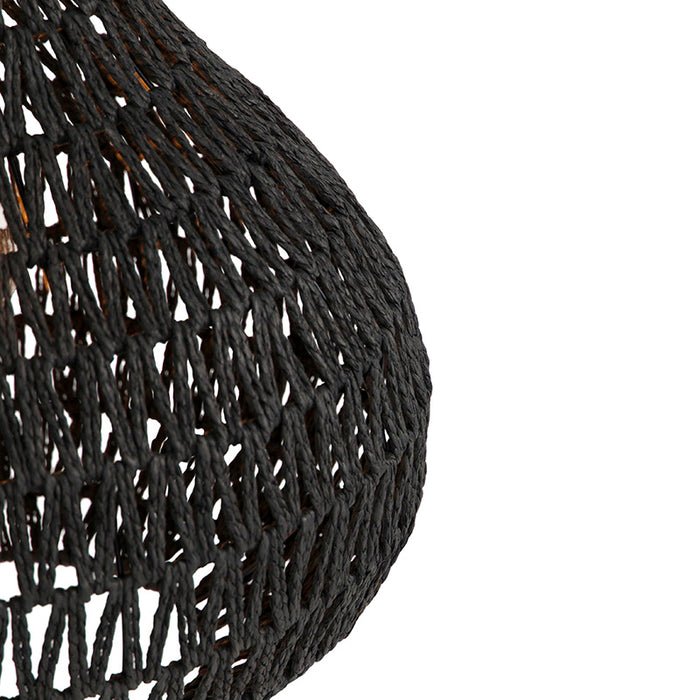 QAZQA Retro hanglamp zwart 45 cm - Lina Drop