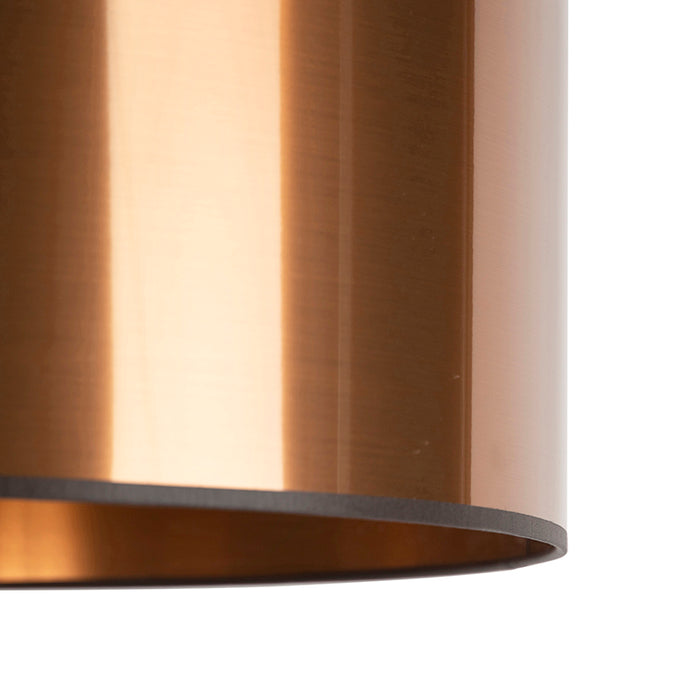 QAZQA Design hanglamp zwart met koperen kap 50 cm - Pendel