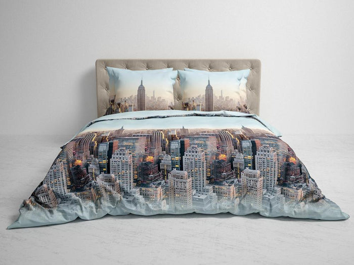 Heckett Lane Dekbedovertrek Flanel Hayden - airy blue