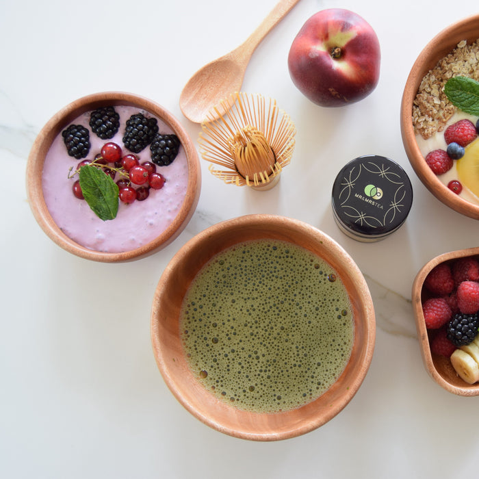 Khaya houten matcha kom - ontbijtkom - rijstkom Ø 15 cm