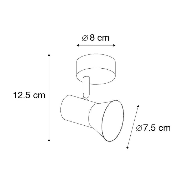 QAZQA Plafondlamp karin - Koper - Modern - L 130mm