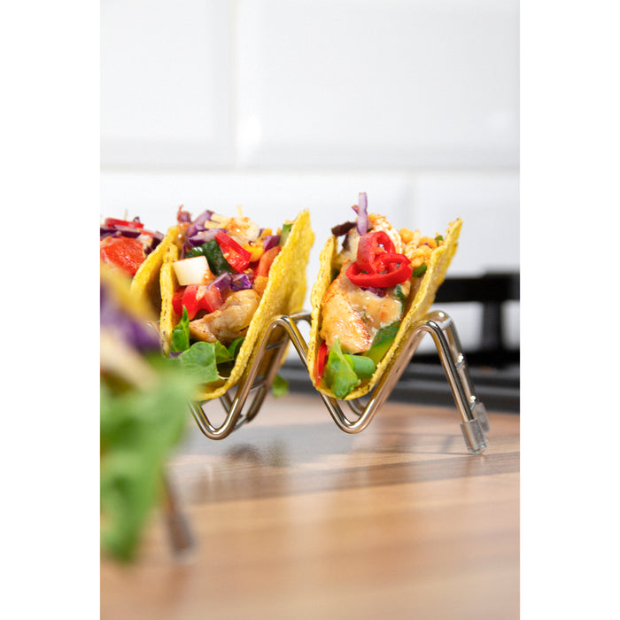 Krumble Taco en tortilla houder - Chroom