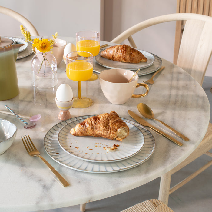 by fonQ Marble Eettafel Marmer - Ø 110 cm - Wit