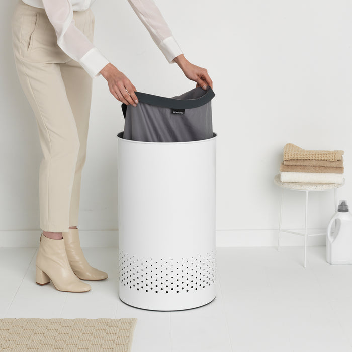 Brabantia Wasbox 60 L - Wit / Dark Grey