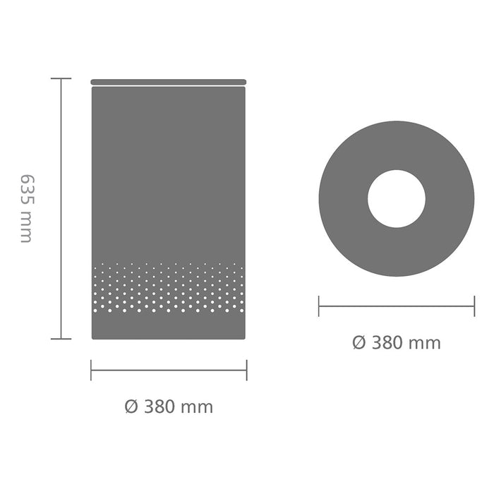 Brabantia Wasbox 60 L - Wit / Dark Grey