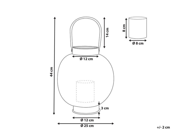 Beliani - LANTAU - Lantaarn - Goud - 40 cm - Metaal