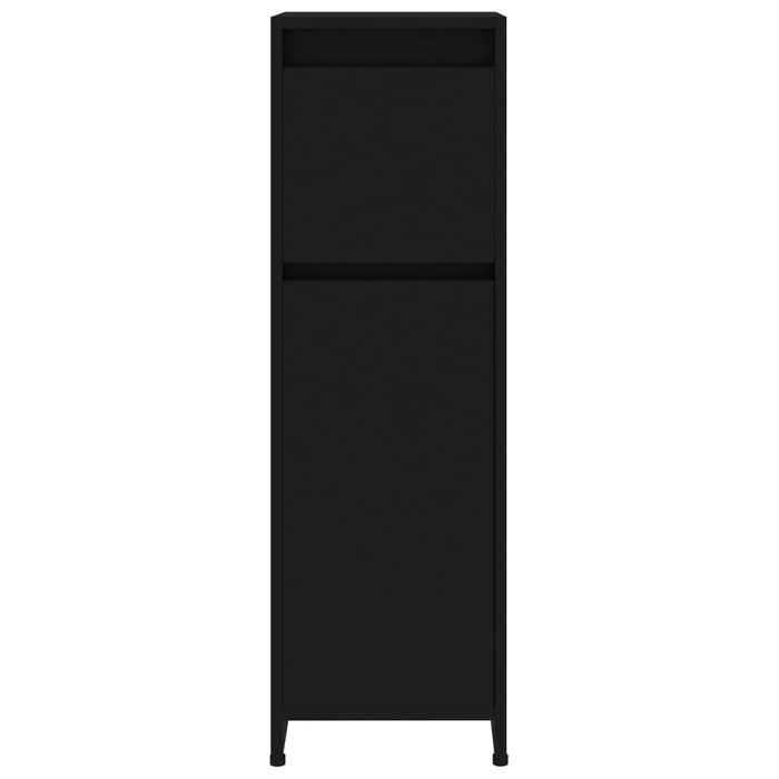 Prolenta Premium - Badkamerkast 30x30x95 cm spaanplaat zwart