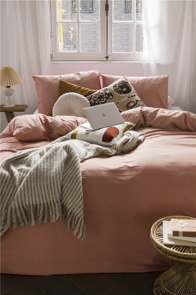 Dindi Home - Dekbedovertrek Plain Beauty - 140x220 - Terra