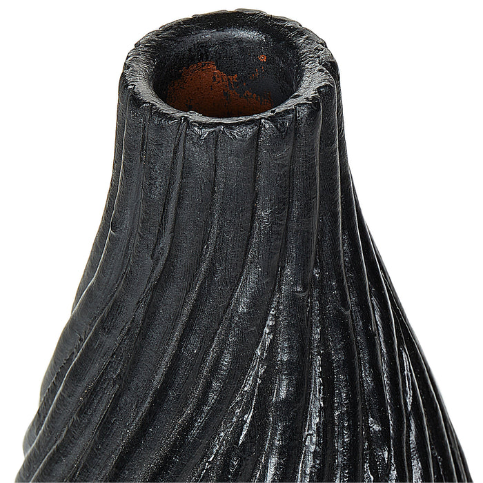 Beliani - FLORENTIA - Decoratieve vaas - Zwart - Terracotta