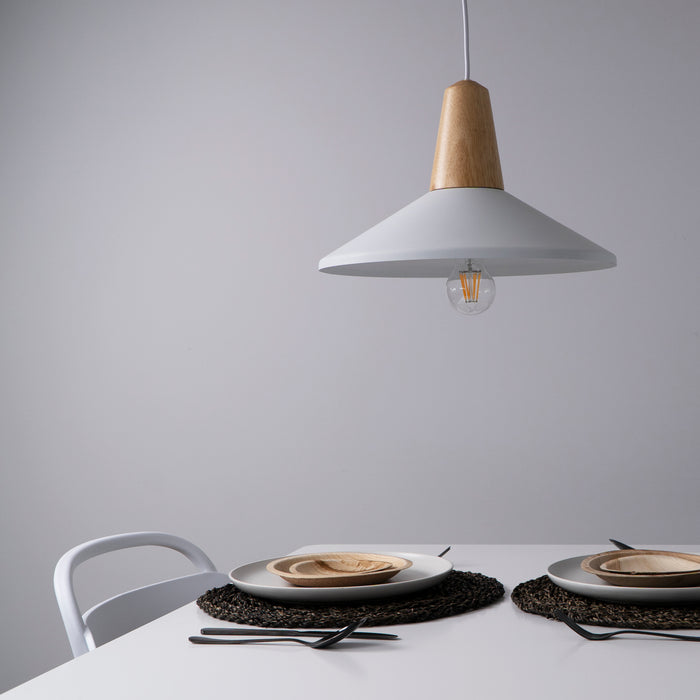 QUVIO Hanglamp rond wit - QUV5068L-WHITE