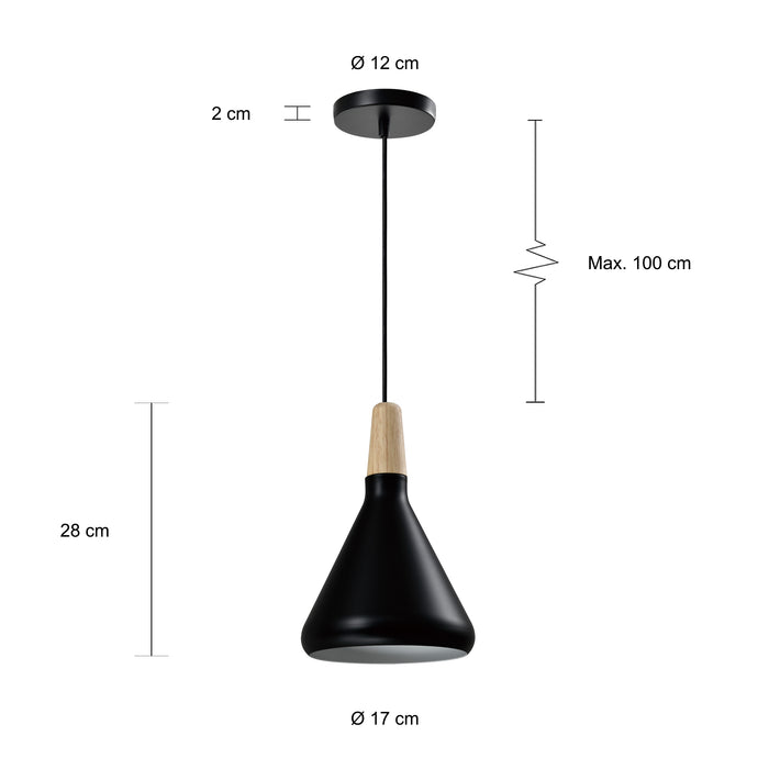 QUVIO Hanglamp langwerpig zwart - QUV5134L-BLACK